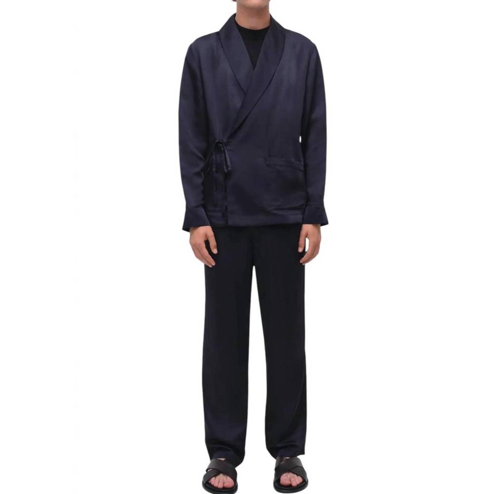 NEW JONATHAN SIMKHAI konrad kimono jacket in black